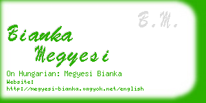 bianka megyesi business card